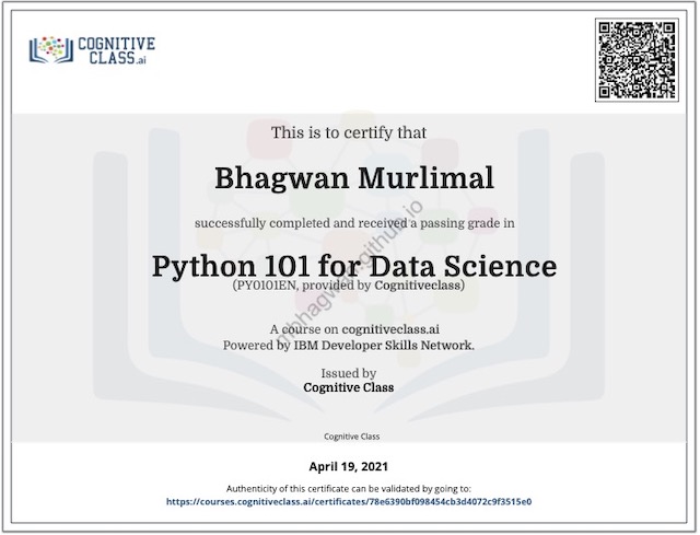 Certificate of Achievement